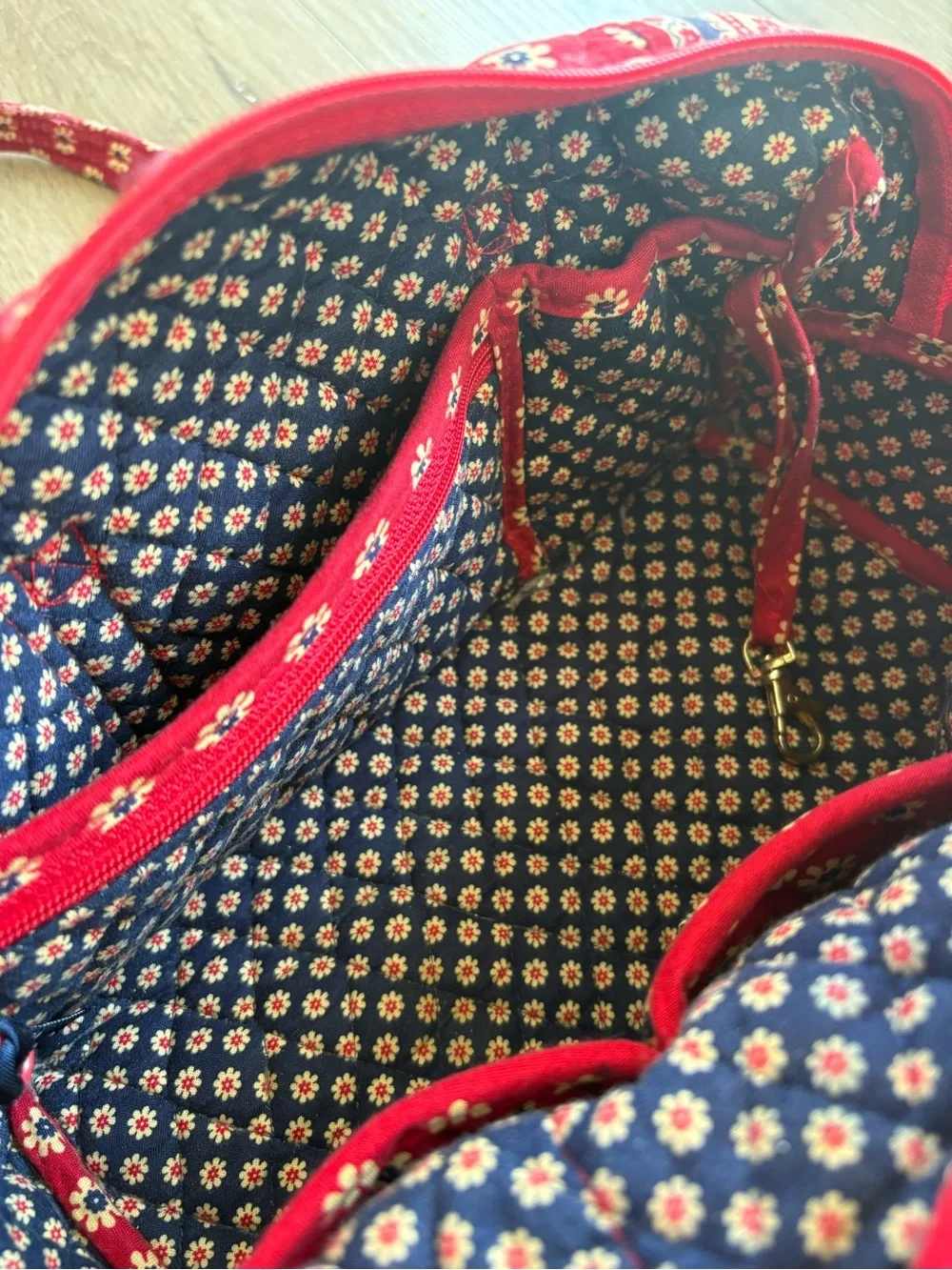 Vera Bradley Original 100 Handbag Americana Red